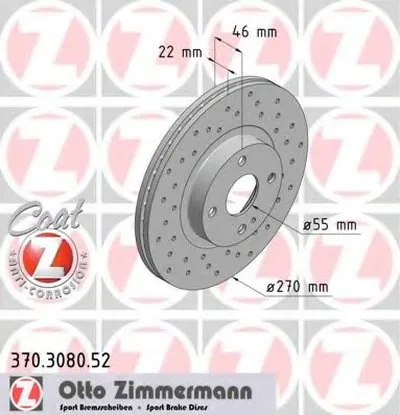 Тормозной диск SPORT BRAKE DISC COAT Z ZIMMERMANN купить