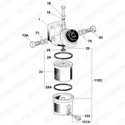 Топливный фильтр DELPHI купить