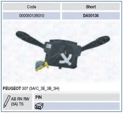 Выключатель на колонке рулевого управления MAGNETI MARELLI купить