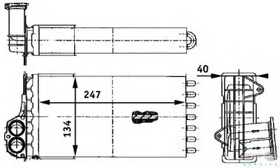 Теплообменник, отопление салона BEHR HELLA SERVICE купить