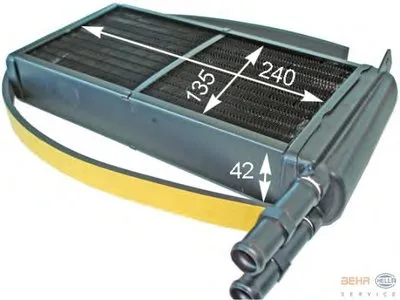 Теплообменник, отопление салона BEHR HELLA SERVICE купить