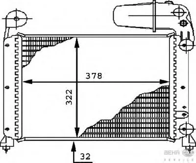 Радиатор, охлаждение двигателя BEHR HELLA SERVICE купить