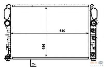 Радиатор, охлаждение двигателя BEHR HELLA SERVICE купить