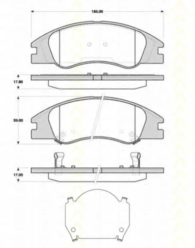 Комплект тормозных колодок, дисковый тормоз TRISCAN купить