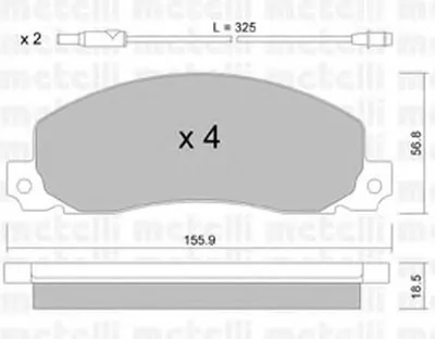 Комплект тормозных колодок, дисковый тормоз METELLI купить