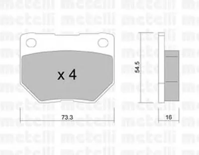 Комплект тормозных колодок, дисковый тормоз METELLI купить