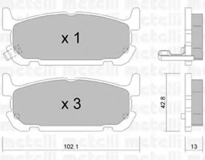 Комплект тормозных колодок, дисковый тормоз METELLI купить