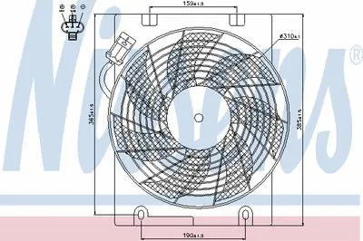 Вентилятор, конденсатор кондиционера NISSENS купить