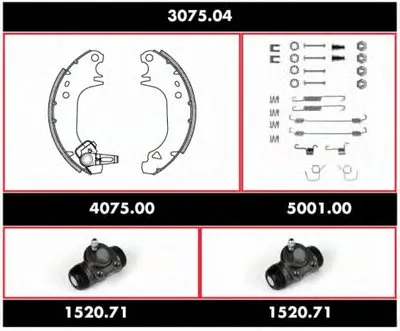 Комплект тормозов, барабанный тормозной механизм Precision Kit REMSA купить