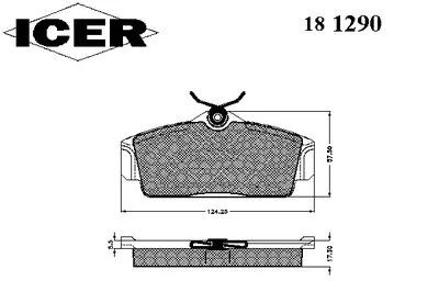 Комплект тормозных колодок, дисковый тормоз ICER купить