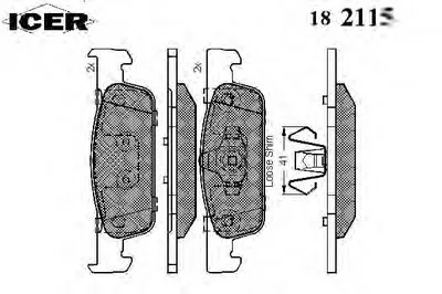 Комплект тормозных колодок, дисковый тормоз ICER купить