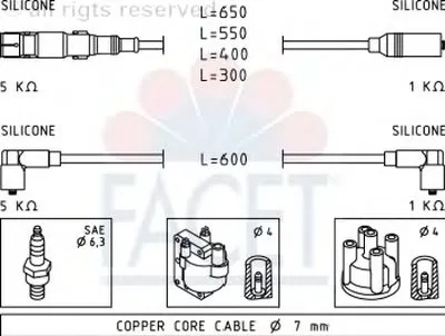 Комплект проводов зажигания FACET купить