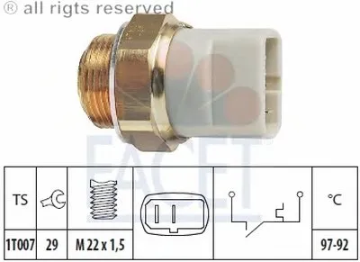 Термовыключатель, вентилятор радиатора FACET купить