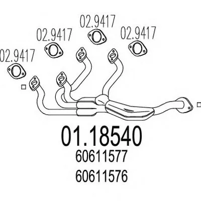 Труба выхлопного газа MTS купить