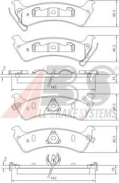 Комплект тормозных колодок, дисковый тормоз A.B.S. купить