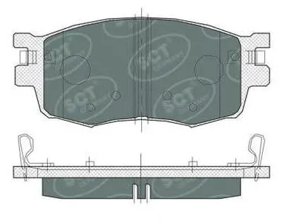 Комплект тормозных колодок, дисковый тормоз SCT Germany купить
