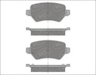 Комплект тормозных колодок, дисковый тормоз SCT Germany купить