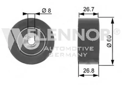 Натяжной ролик, поликлиновой  ремень FLENNOR купить
