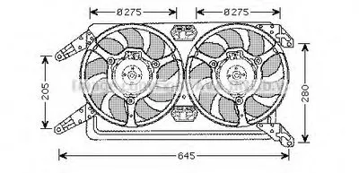 Вентилятор, охлаждение двигателя AVA QUALITY COOLING купить