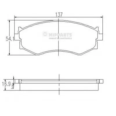 Комплект тормозных колодок, дисковый тормоз NIPPARTS купить