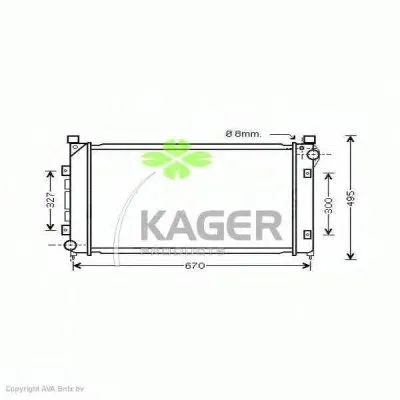 Радиатор, охлаждение двигателя KAGER купить