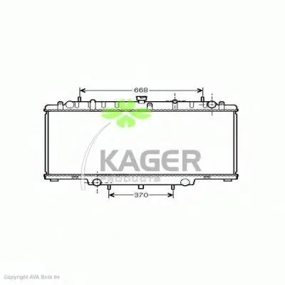 Радиатор, охлаждение двигателя KAGER купить