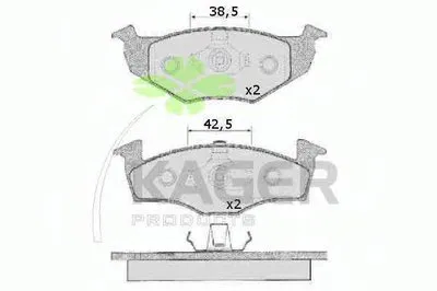 Комплект тормозных колодок, дисковый тормоз KAGER купить
