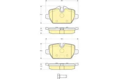 Комплект тормозных колодок, дисковый тормоз GIRLING купить