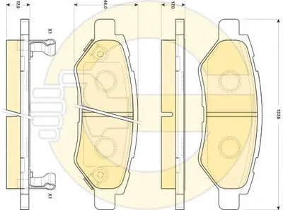 Комплект тормозных колодок, дисковый тормоз GIRLING купить