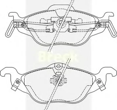 Комплект тормозных колодок, дисковый тормоз BRECK купить