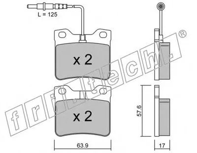 Комплект тормозных колодок, дисковый тормоз fri.tech. купить