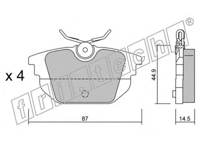 Комплект тормозных колодок, дисковый тормоз fri.tech. купить