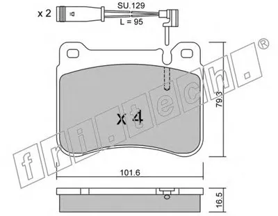 Комплект тормозных колодок, дисковый тормоз fri.tech. купить
