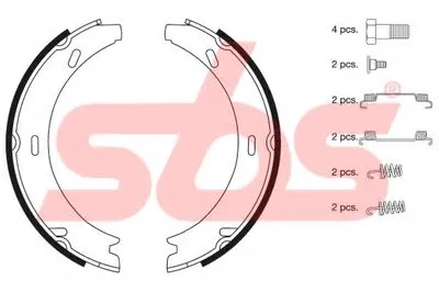 Комплект тормозных колодок, стояночная тормозная система sbs купить