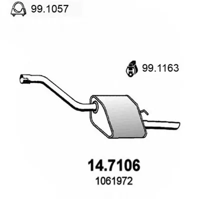 Глушитель выхлопных газов конечный ASSO купить