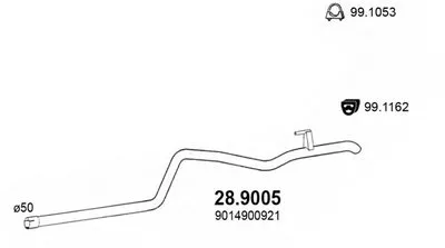 Труба выхлопного газа ASSO купить