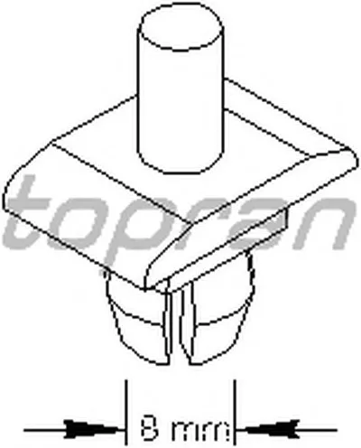 Зажим, молдинг / защитная накладка TOPRAN купить