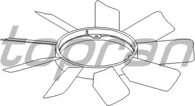 Крыльчатка вентилятора, охлаждение двигателя TOPRAN купить