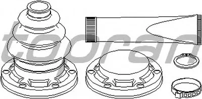 Комплект пылника, приводной вал TOPRAN купить