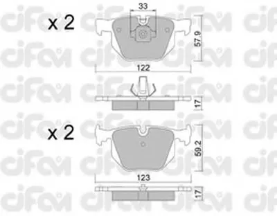 Комплект тормозных колодок, дисковый тормоз CIFAM купить