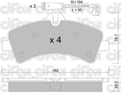 Комплект тормозных колодок, дисковый тормоз CIFAM купить