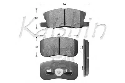Комплект тормозных колодок, дисковый тормоз KAISHIN купить