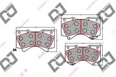 Комплект тормозных колодок, дисковый тормоз DJ PARTS купить