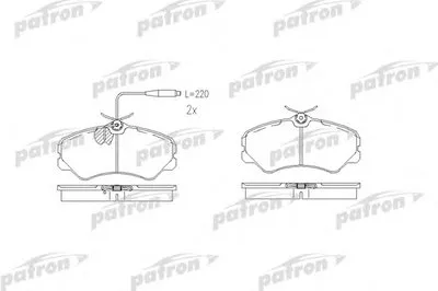 Комплект тормозных колодок, дисковый тормоз PATRON купить