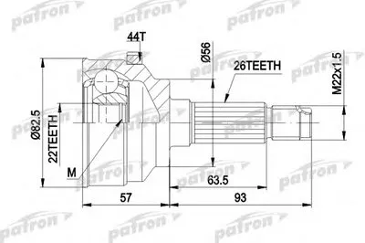 Шарнирный комплект, приводной вал PATRON купить
