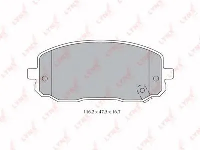 Комплект тормозных колодок, дисковый тормоз LYNXauto купить