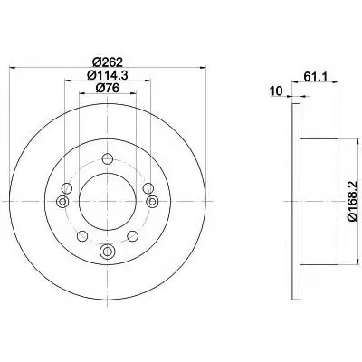 Тормозной диск PRO HELLA купить