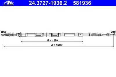 Трос, стояночная тормозная система ATE купить