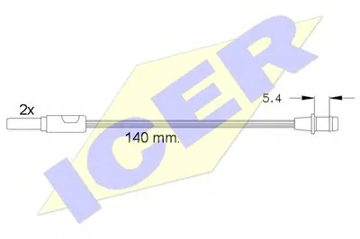 Сигнализатор, износ тормозных колодок ICER купить
