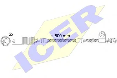 Сигнализатор, износ тормозных колодок ICER купить